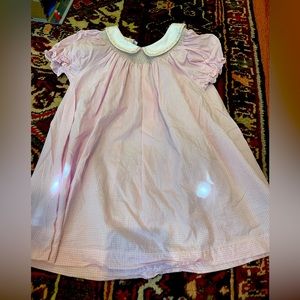Pixie Lily Size 4t pink gingham dress with green smocking
